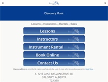 Tablet Screenshot of discoverymusic.ca